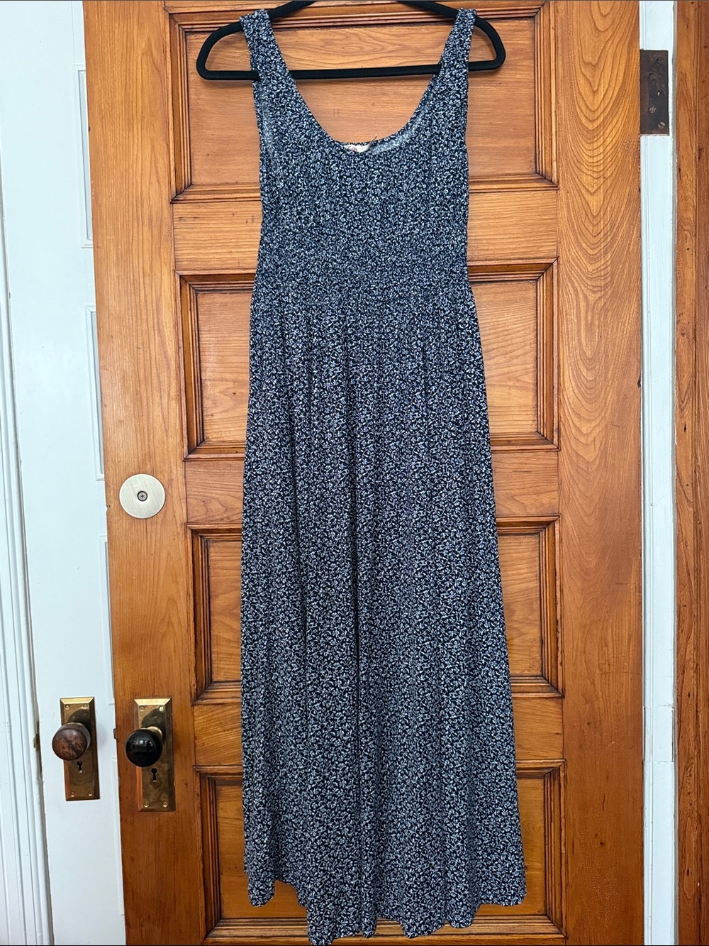 Faherty Navy and Light Blue Floral Sundress